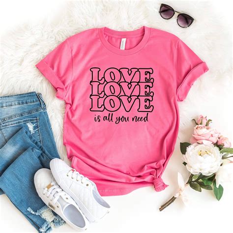 Valentine Shirt Pink Love Tshirt Cute Valentines Day Shirt For Women Girls Her In 2020