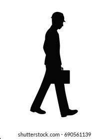 Engineer Helmet Silhouette Isolated Vector Stock Vector Royalty Free