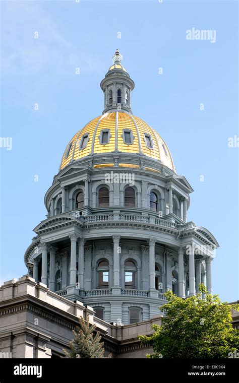 Dome, State of Colorado Capitol Building, Denver, Colorado USA Stock ...