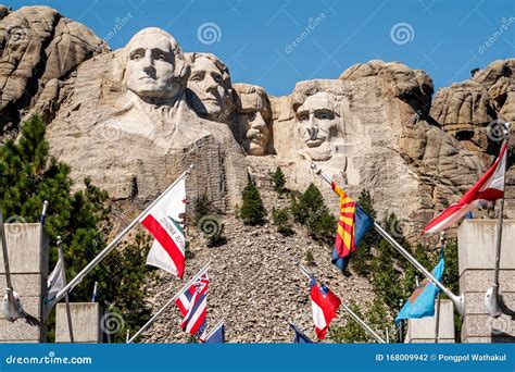 Monte Rushmore Monumento Nacional Memorial Um Dos Famosos Parques E