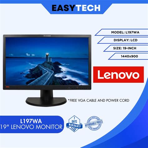 Easytech Mtr Ca Lenovo Thinkvision L Wa Widescreen Lcd