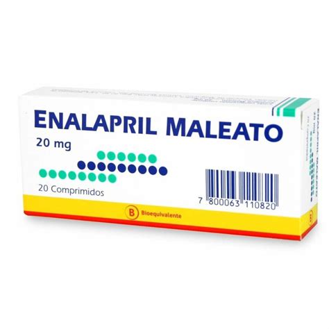 Enalapril 20 Mg X 20 Comprimidos Farmacias Chile Spa