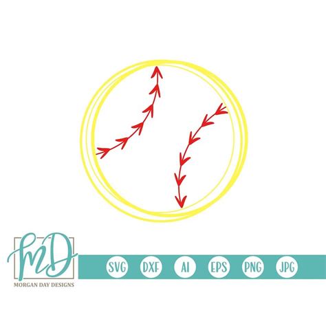 Softball SVG - Softball Clipart - Softball Outline - Softbal | Inspire Uplift