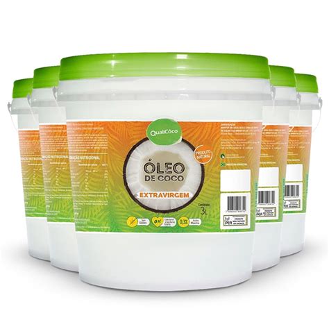 Kit Leo De Coco Extra Virgem Qualicoco Litros Edin