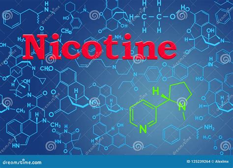 Nicotine Chemical Formula Cartoon Vector | CartoonDealer.com #152115335