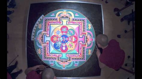 Sacred Tibetan Sand Mandala Time Lapse Tibetan Sand Mandala Tibetan