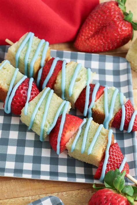 Easy Strawberry Shortcake Kabobs