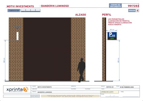 Banderin Luminoso Para Parking En Madrid Rotulos Xprinta