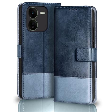 TheGiftKart Flip Back Cover Case For IQOO Z9X 5G Dual Color Leather