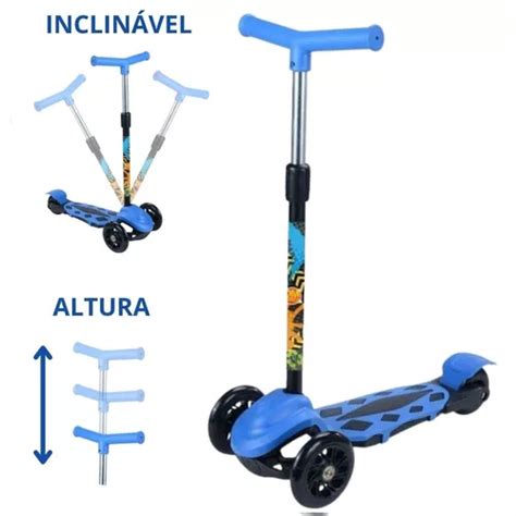 Patinete Infantil Menino Radical Rodas Dobr Vel Frete Gr Tis