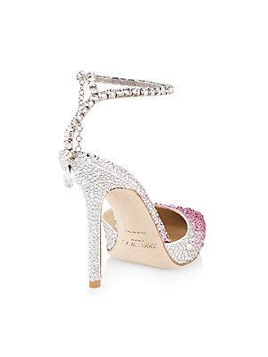 Jimmy Choo Saeda 100MM Degrade Hotfix Pumps Embellished Pumps Jimmy