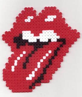 Rolling Stones Perler Bead Art Perler Bead Patterns Iron Beads