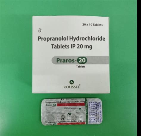 20mg Propranolol Hydrochloride Tablets Ip At Rs 7 25 Stripe