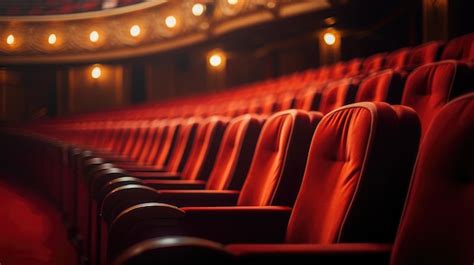 Premium AI Image | Empty red seats in a movie theater