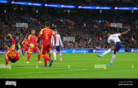 Marcus Rashford of England scores the fourth goal during the UEFA Euro ...