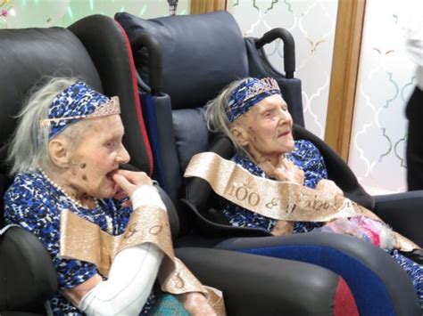 Britains Oldest Identical Twins Turn 100 Wearing Matching Tiaras Uk