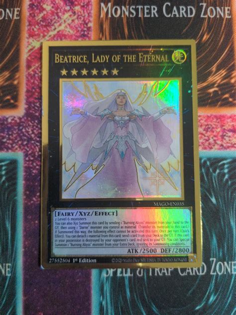 Yu Gi Oh Beatrice Lady Of The Eternal MAGO EN035 1st Edition Premium