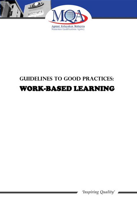 PDF GUIDELINES TO GOOD PRACTICES WORK BASED LEARNING WBL BI 23