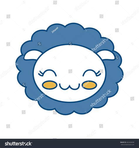 Kawaii Sheep Icon Stock Vector Royalty Free 662426698 Shutterstock