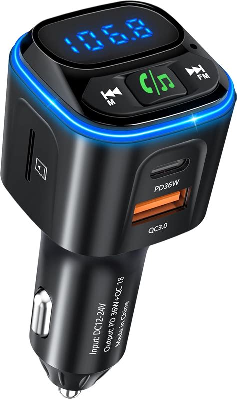 Sonru Fm Transmitter For Car Bluetooth Bluetooth Car Adapter