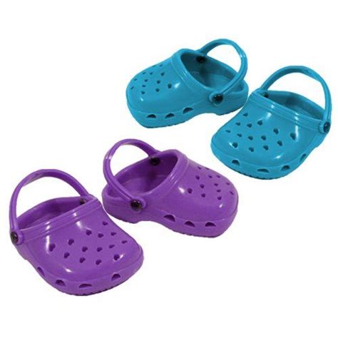 Sophias 18 Doll Set Of Two Comfy Polliwog Garden Clog Shoes In Teal