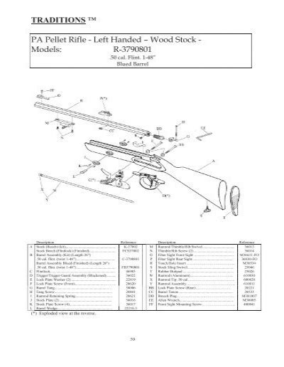 Pa Pellet Rifle Schematic Traditions Performance Firearms