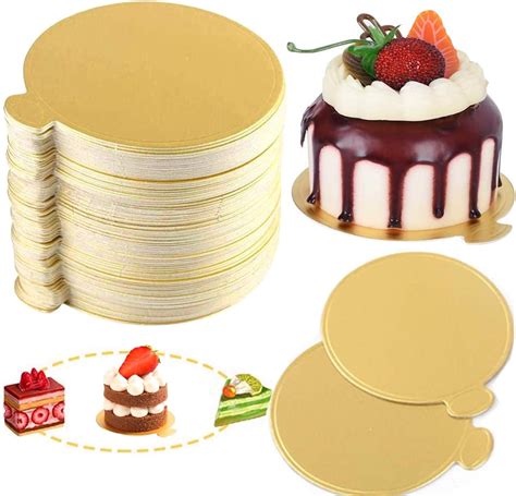 Pcs Planches G Teaux La Mousse Mini Cake Dor Jetable Plateau