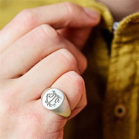 Personalised Sterling Silver Monogram Signet Ring By Sally Clay