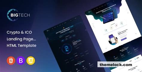 Bigtech Ico Crypto Landing Page Template Themelock Premium