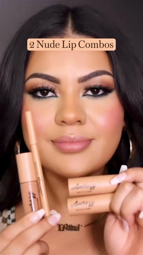 Nude Lip Combo Brown Nude Lip Combo Matte Vs Glossy Lip Medium Skin Nude Lip Lipstick Lips