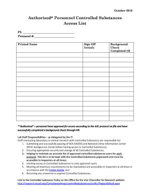 Authorised Person List Format Fill Online Printable Fillable Blank