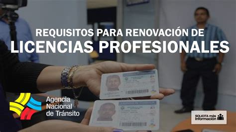 Requisitos Para Renovación De Licencias Profesionales Mi País Ec