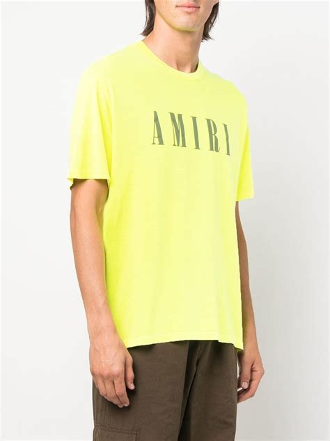 AMIRI Logo Print Short Sleeved T Shirt Farfetch