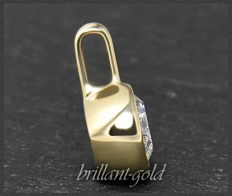 Gold Brillant Anhänger mit 1 12ct Top Wesselton F Brillant Gold