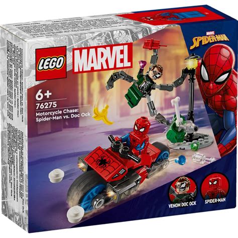 Lego Super Heroes Marvel Motorcycle Chase Spiderman Vs Doc Ock Toy