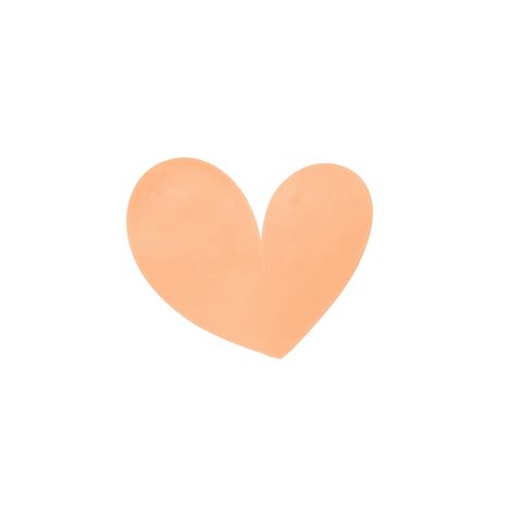 Orange Heart Watercolor 9590668 PNG