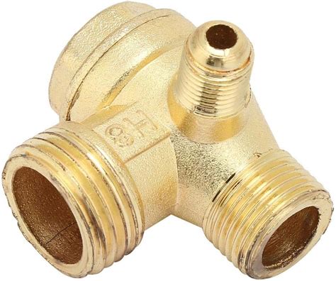 Port Air Compressor Check Valve Zinc Alloy Male Thread Connectors