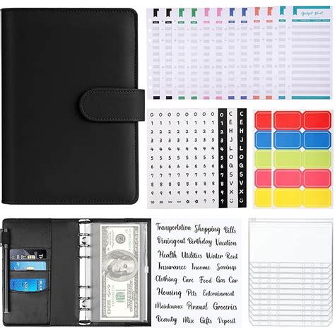 Buy Budget Binder With Cash Envelopes TOUVE A6 PU Leather Budget