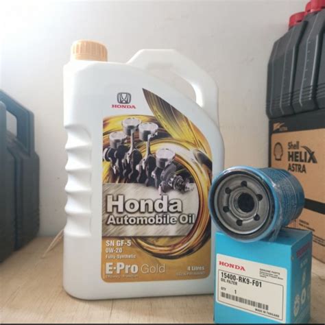 Jual Paket Oli Honda E Pro Gold W Liter Dan Filter Oli Honda Jazz