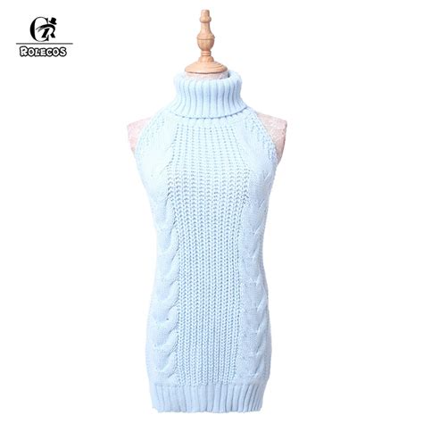 Rolecos Japanese Anime Virgin Killer Sweater Cosplay Costume Turtleneck Backless Sleeveless Sexy