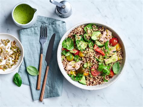 Brown Rice And Quinoa Salad With Tuna