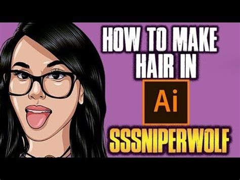 How To Make Hair!- Step By Step / SSSniperWolf Tutorial ( ADOBE ILLUSTRATOR ) - YouTube ...