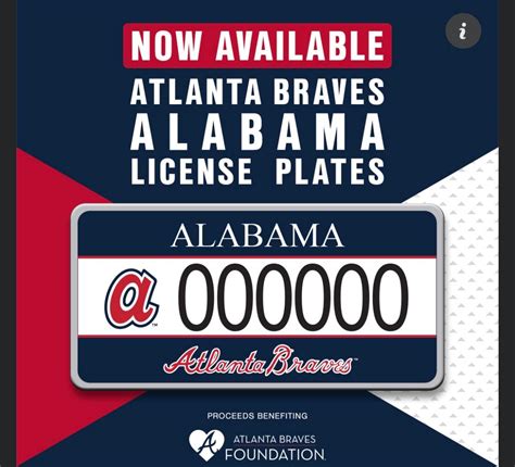 If You Live In Alabama We Finally Have A Braves Car Tag R Braves