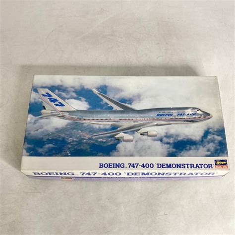 【傷や汚れあり】未組立 現状品 プラモデル Hasegawa ハセガワ Boeing 747 400 Demonstrator ボーイング