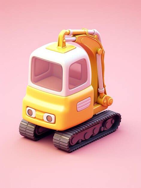 Premium Photo | A yellow toy train is on a pink background