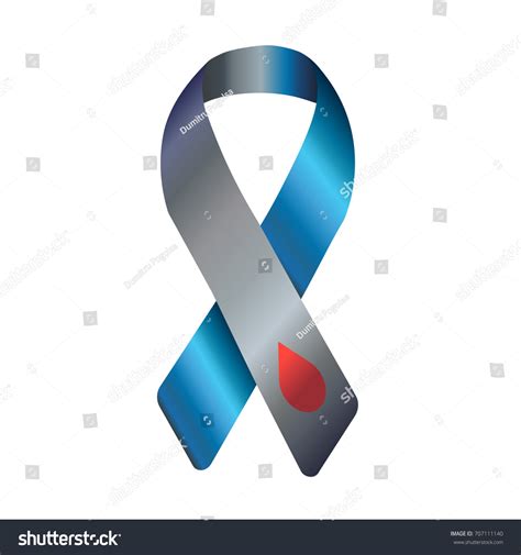 Diabetes Awareness Ribbon Stock Vector Royalty Free 707111140