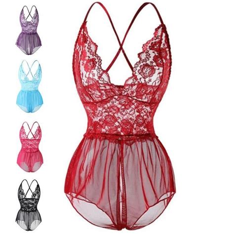 Lingerie Sexy Femme Erotique Dentelle Sous V Tements D Collet En V Dos