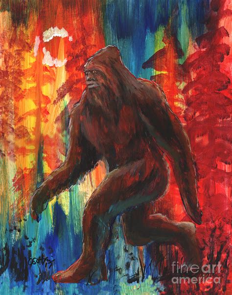 Brilliant Bigfoot Painting By Charles A Guthrie Fine Art America