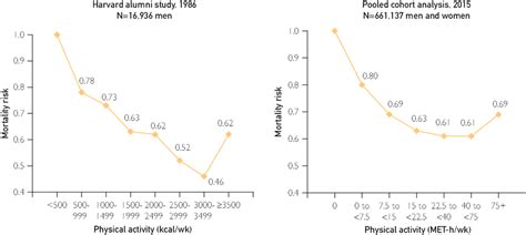 Relative Risks For All Cause Mortality Associated With Levels Of