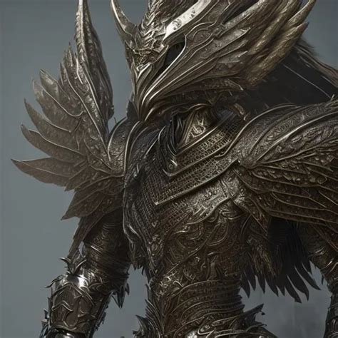 Anthropomorphic Majestic Garuda Knight Portrait Fi